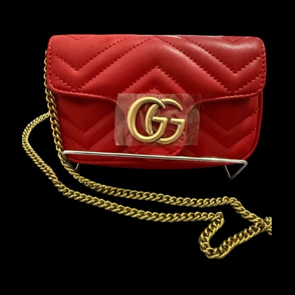 Gucci Handbags - Gucci GG Marmont Matelasse Super Mini Leather Bag